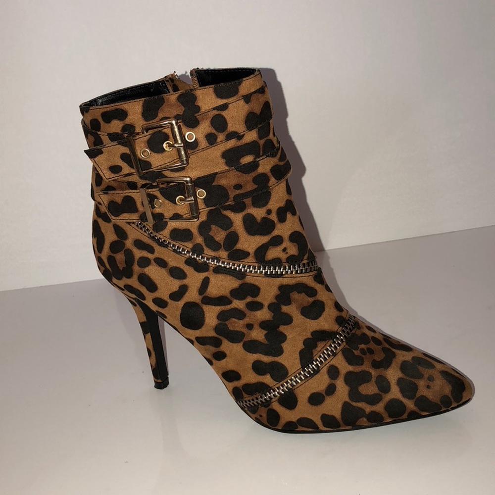 Leopard Ankle Boots
